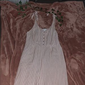 Forever 21 striped jumpsuit
